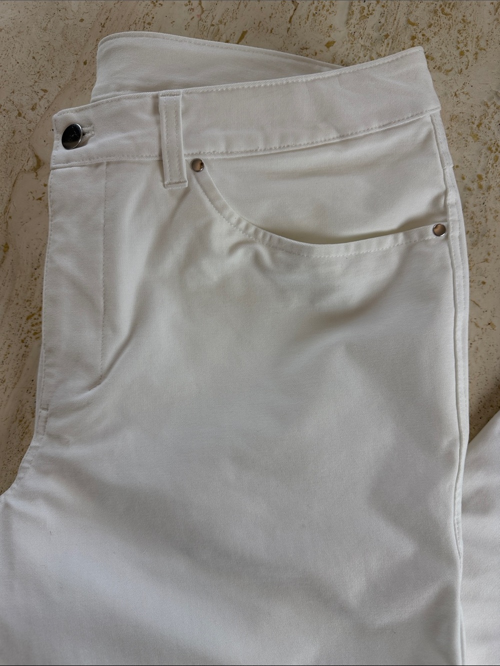 Lululemon Commission ABC Pants Men’s 36 White Warpstreme Chino - Picture 2 of 6